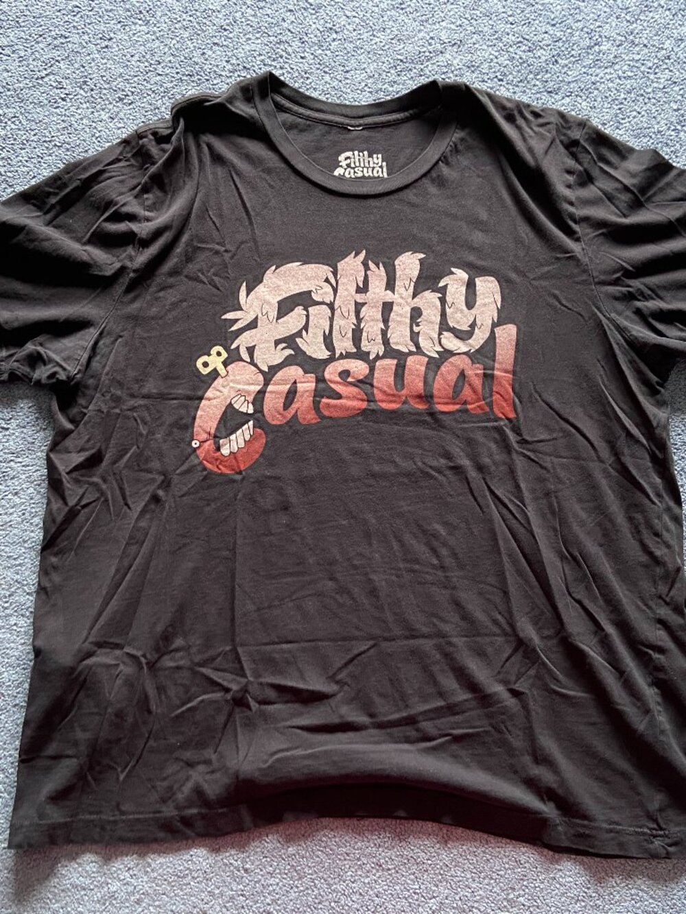 Filthy Casual x Rooster Teeth Men's Black Short Sleeve T-Shirt Size 2XL